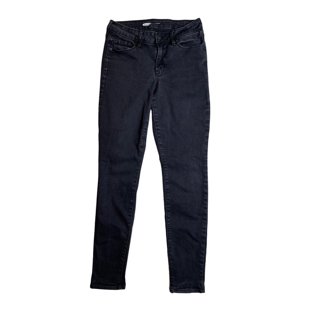 Old Navy Women's‎ Pop Icon Skinny High Rise Jeans Solid Black Size 6 Tall